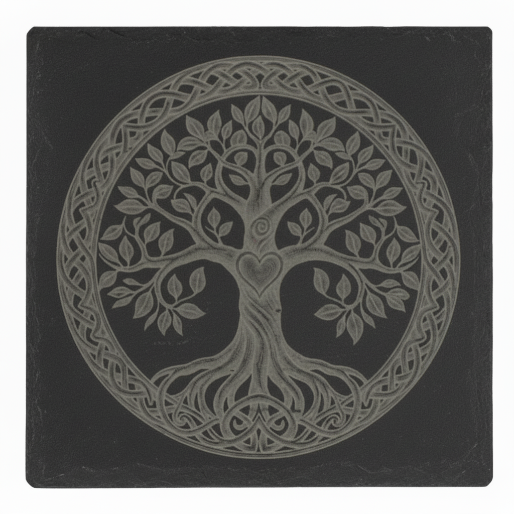 Celtic Tree Coasters - Set of 4