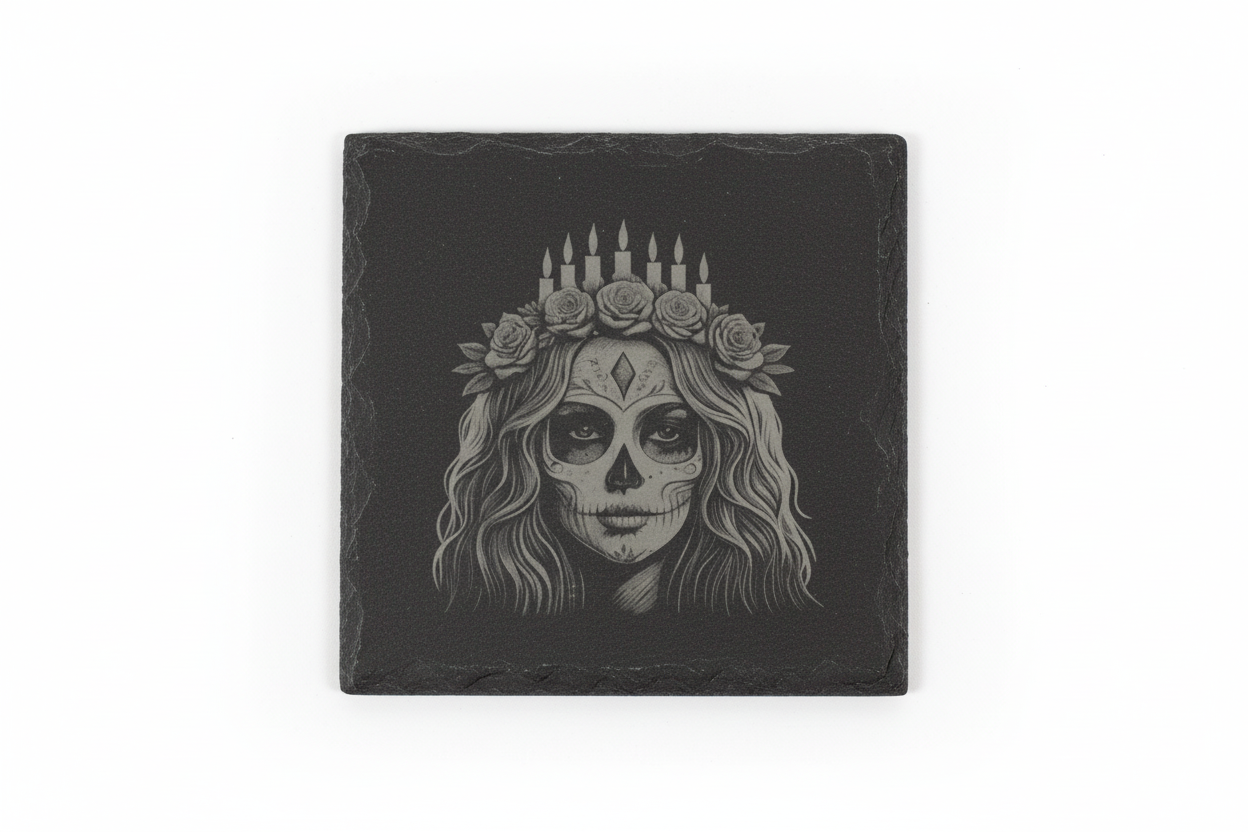 Sugar Skull Bride Coaster - Set of 4