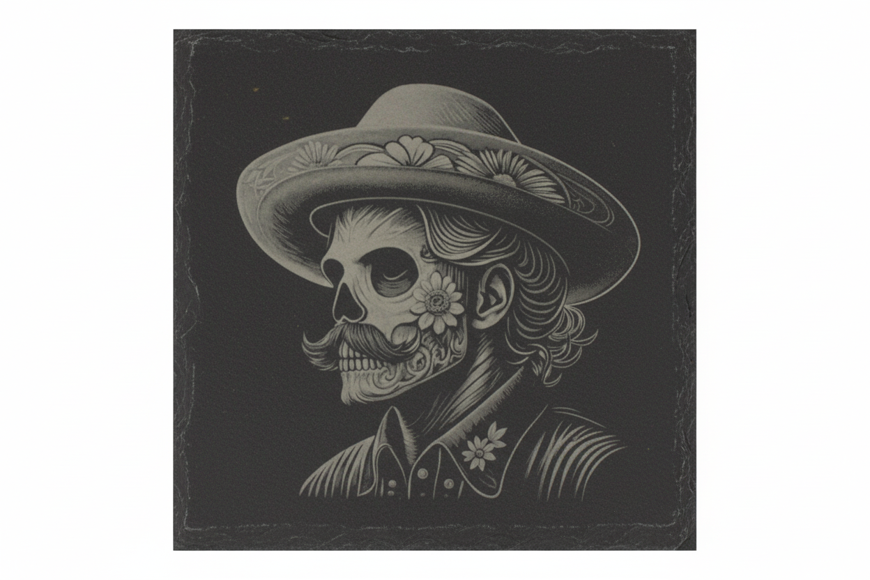 Sugar Skull Groom coaster - Set of 4