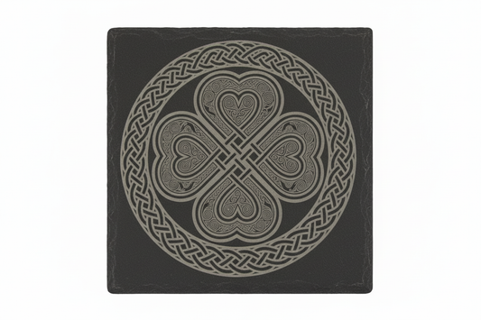 Celtic Heart Clover Coaster – Matched Style