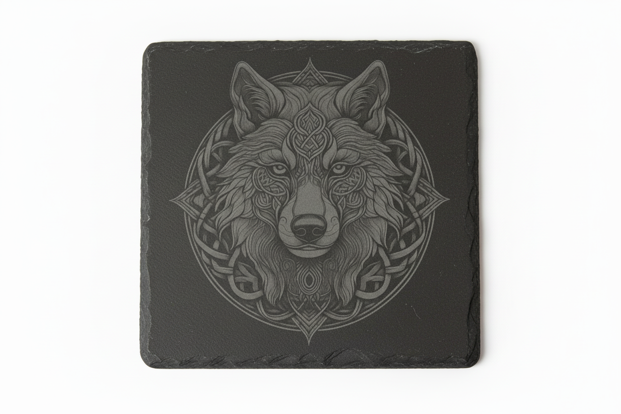 Celtic Wolf Coaster – Matched Style