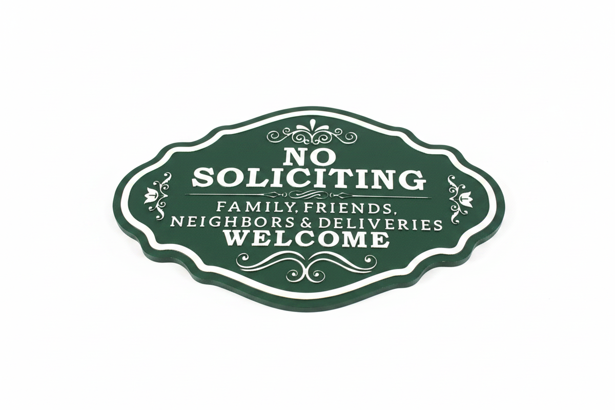 No Soliciting Sign