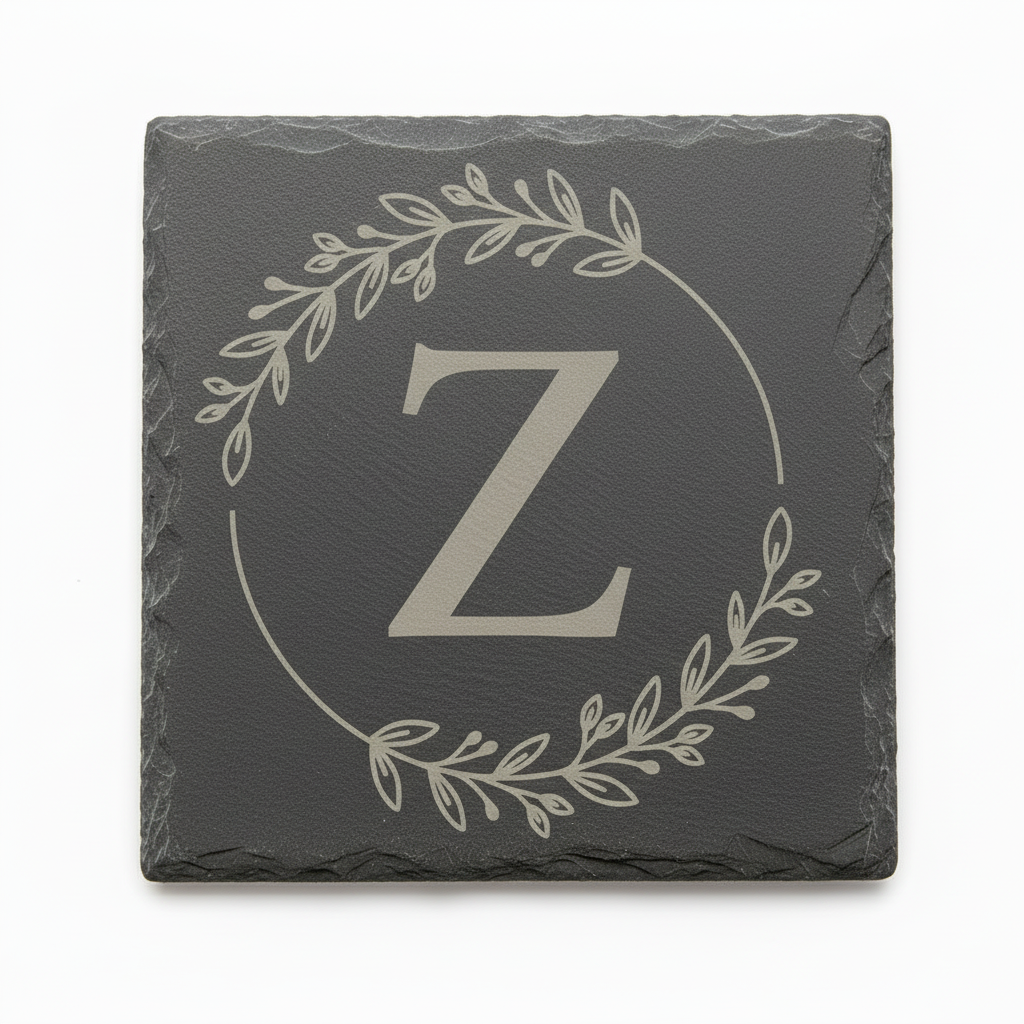 Slate coaster with letter Z